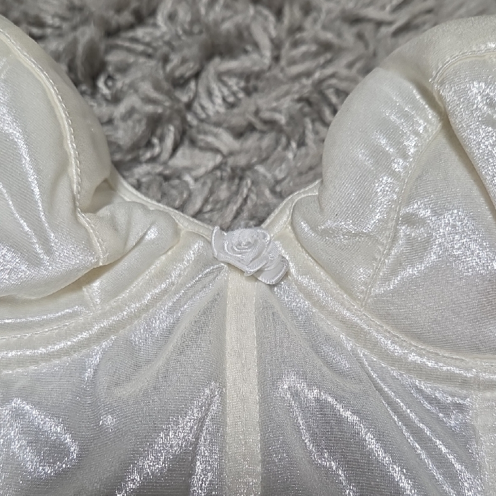Vintage Fredricks Corset Elegant White Satin Bustier Top - Picture 2 of 5